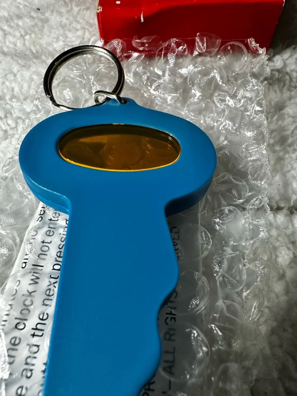 Avon Blue Key-Shaped LED Key Light with Keyring-batteries not included